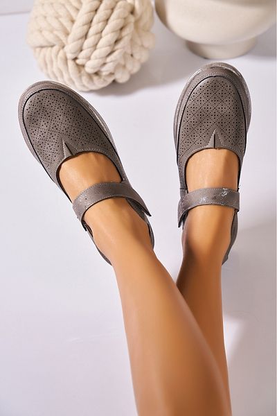 Joana Women's Casual Shoes Grey Made of Eco-Leather Ainsley