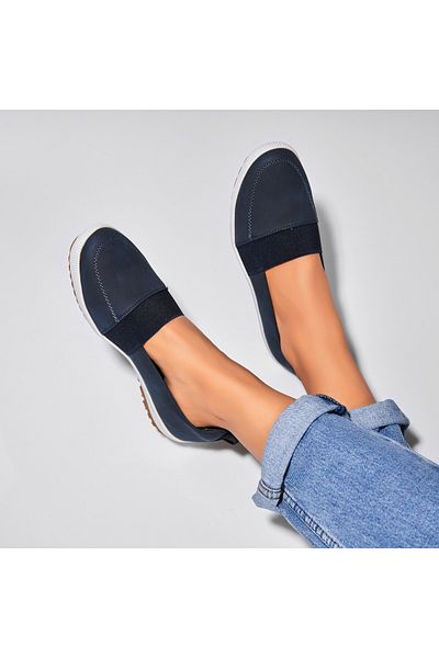 Joana Women's casual shoes Navy Blue made of ecological leather Olesia
