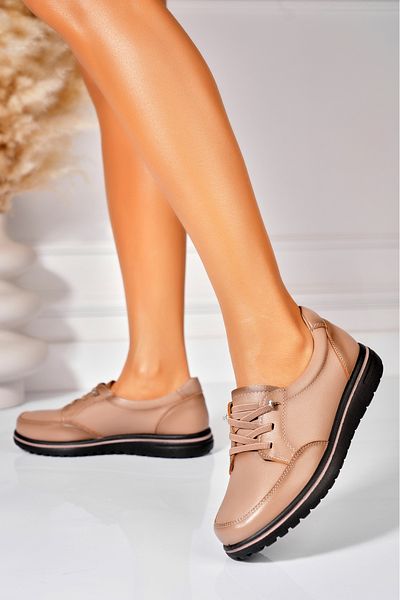 Joana Women's casual Khaki shoes made of ecological leather Kamilya