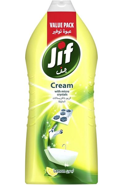 Jif Cream Cleaner Value Pack, Lemon, eliminates grease, burnt food & limescale stains, 1.5L