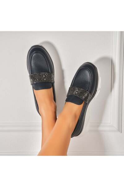 Joana Pantofi dama casual Bleumarin din Piele Ecologica Akai