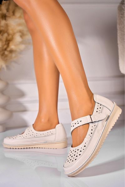 Joana Women's casual shoes Beige made of Shaney Eco-leather