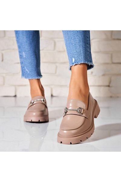 Joana Women's casual Khaki shoes made of Jazaria Eco-leather