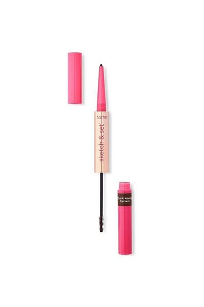 Tarte Creion sprancene si gel sprancene, Tarte, Big Ego, Sketch & Set, Dark Warm Brown
