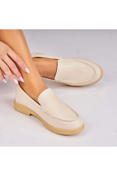 Joana Women's casual shoes Beige made of Taylen Eco-leather