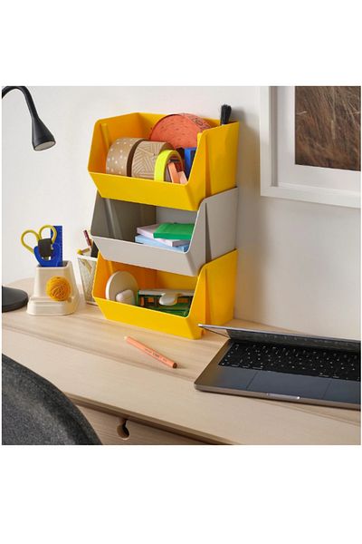 IKEA FODERTRAG ΕΠΙΤΡΑΠΕΖΙΑ ΟΡΓΑΝΙΣΤΗΣ ΤΟΙΧΟΥ - ΑΝΟΙΧΤΟ ΓΚΡΙ 25x18x15 cm