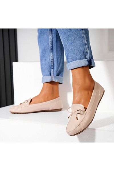 Joana Women's casual shoes Beige made of Stassi Eco-leather