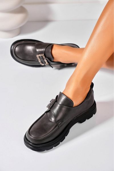 Joana Pantofi dama casual Gri din Piele Ecologica Genasis