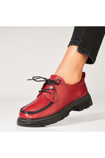 Joana Pantofi dama casual Bordo din Piele Ecologica Hoora