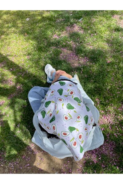 Avokado Desenli Bandana