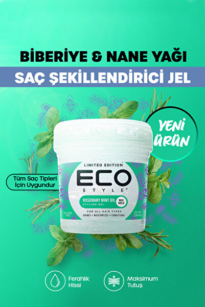 ECO STYLE Maksimum Tutuş Ve Ferahlık Sağlayan Besleyici Biberiye Ve Nane Yağı...