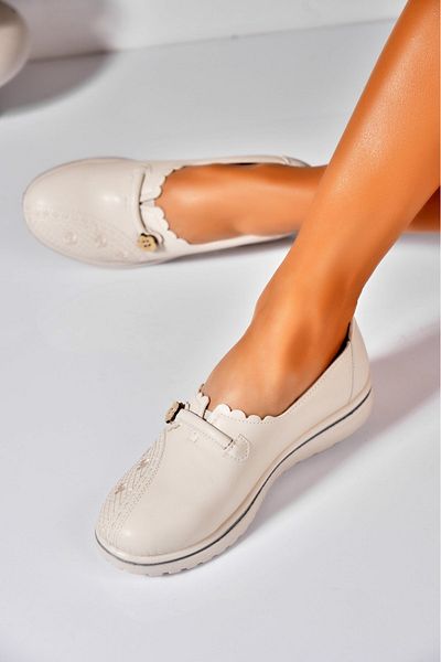 Joana Women's casual shoes Beige made of ecological leather Julena