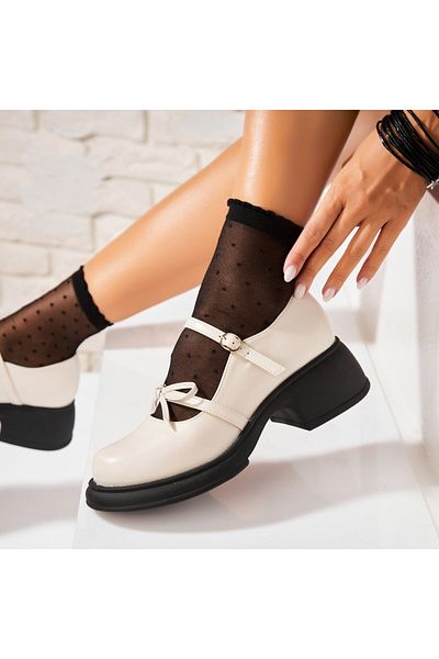 Joana Women's casual shoes Beige made of ecological leather Myrna
