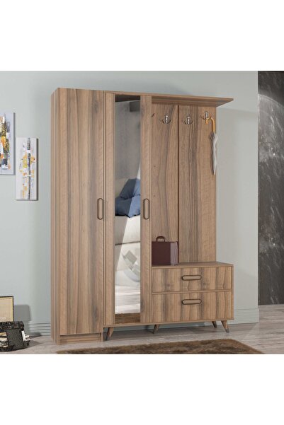 Abre VM-34-342 DORE CEVİZ VESTİYER PORTMANTO AYAKKABILIK