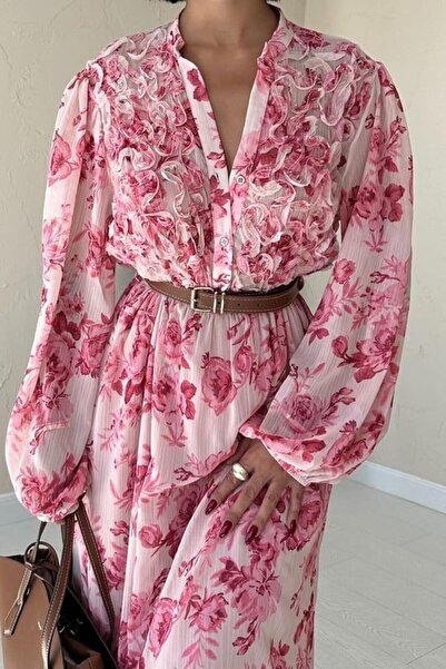 ELİSA Çiçekli Şifon Elbise