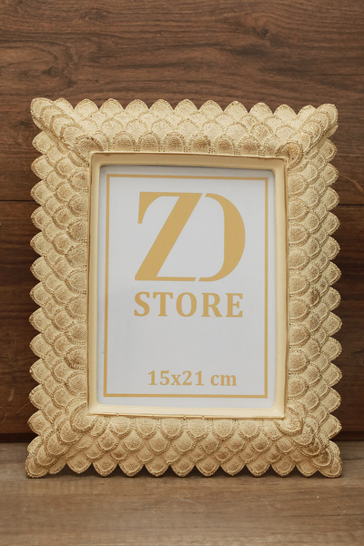 Store ZD Store 15x21 Lüks Fotoğraf Çerçevesi Krem