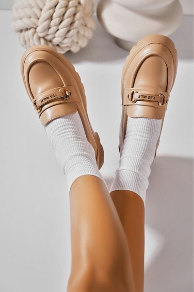 Joana Women's casual shoes Khaki made of Daney Eco-leather