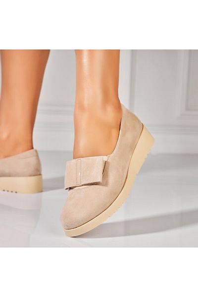 Joana Women's casual Khaki shoes made of Nuna Eco-Suede Leather
