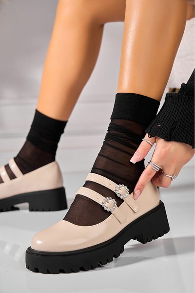 Joana Women's casual shoes Beige made of Mirana Ecological Leather