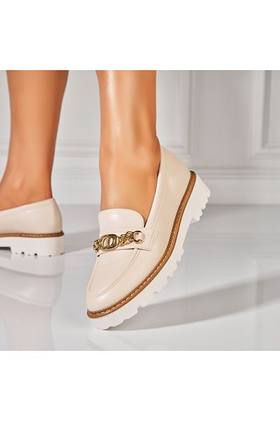 Joana Women's casual shoes Beige made of Eco-leather Navya2