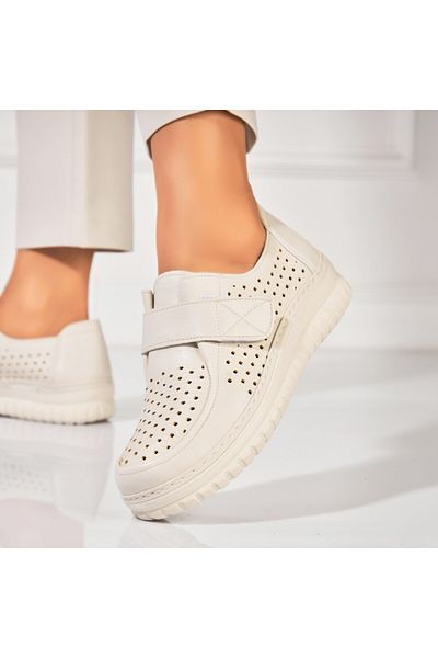 Joana Women's casual shoes Beige made of Nayali Eco-leather