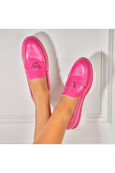 Joana Women's casual shoes Fuchsia made of ecological leather Anika