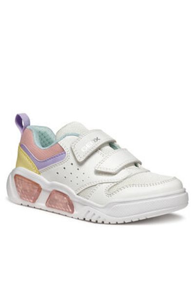Geox girls' sneakers J55HPA-014BU white