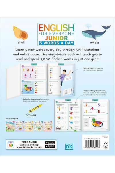 Dorling Kindersley Publishers LTD Everyday English Learning - 1,000 Words Practice Book: Junior 5 Words a Day