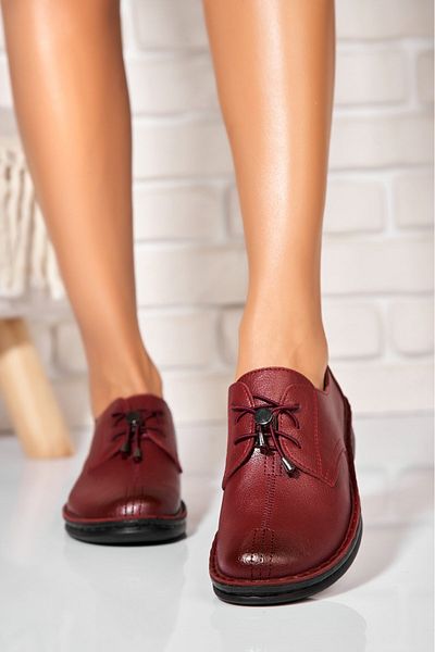 Joana Pantofi dama casual Bordo din Piele Ecologica Amara