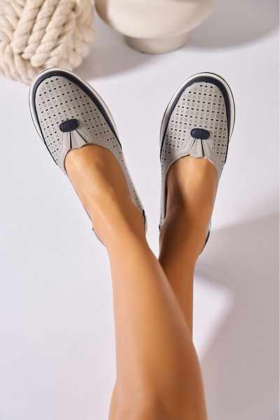 Joana Pantofi dama casual Gri din Piele Ecologica Adelina