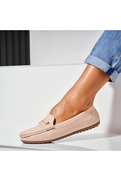Joana Women's casual shoes Beige made of Jaxel Eco-leather