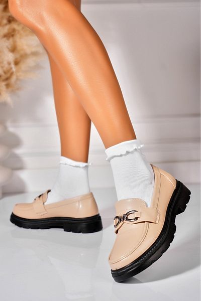 Joana Women's casual shoes Beige made of ecological leather Zahia
