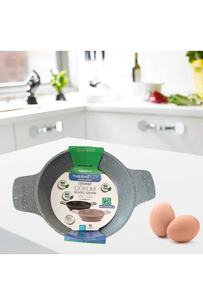 Mask Thermo Ad 20 cm Granite Cast Iron Casserole - Suitable for Oven and Stove Use