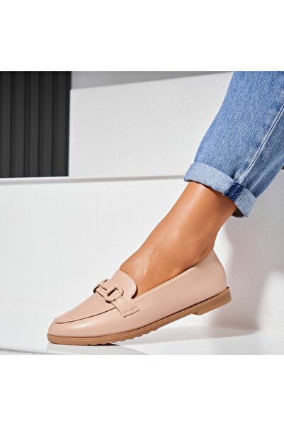 Joana Γυναικεία casual παπούτσια μπεζ από οικολογικό δέρμα Raima