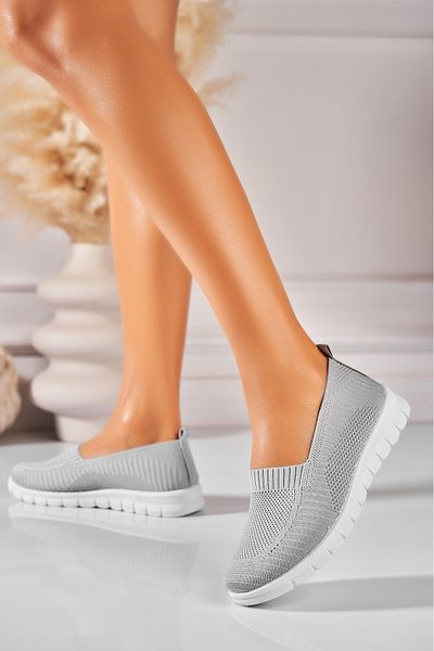 Joana Women's casual shoes in Grey Everlie Textile