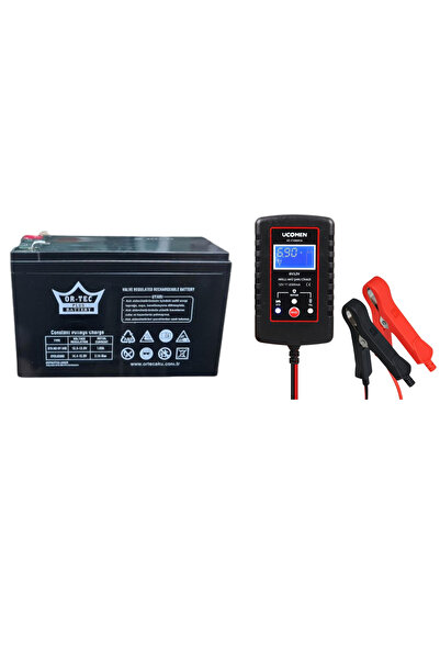ORTEC ÇOCUK AKÜLÜ ARABA İÇİN 12V 7AH AKÜ VE 2 AMPER LCD EKRAN ŞARJ ALETİ