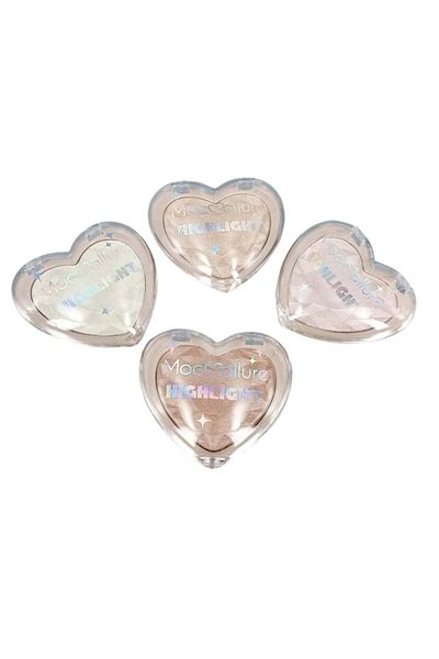 Makeup Highlighter Powder, Mocallure, Highlight Heart, Bronze, 04, 4.8 g