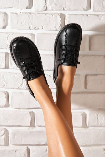Joana Women's casual shoes in black ecological leather Ariella