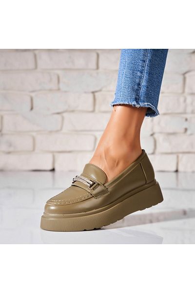 Joana Women's Casual Green Shoes Made of Amory Eco-Leather