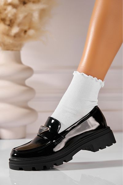 Joana Women's Casual Shoes Black Patent Leather Safire