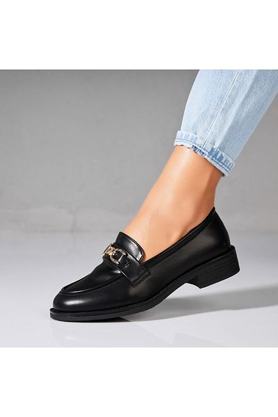 Joana Women's casual shoes in black eco-leather Blaize