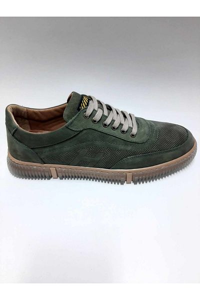 Luis Figo Lui̇s Fi̇go Khaki Color Summer Men's Shoes with Genuine Leather Laces