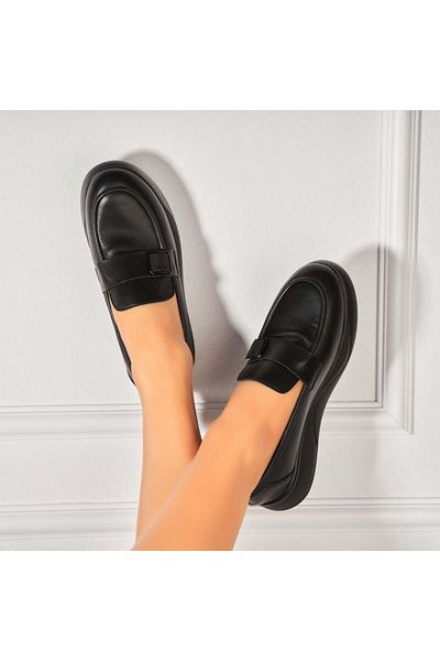 Joana Women's Casual Black Shoes Made of Phoebe Eco-Leather