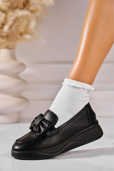 Joana Women's casual shoes in black Nahlia ecological leather