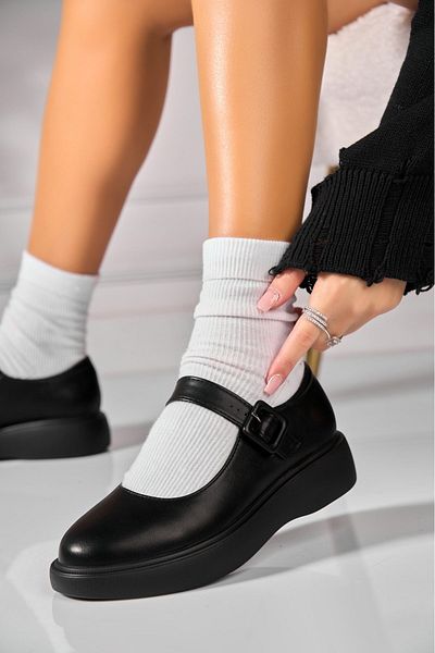 Joana Women's Casual Black Shoes Made of Corissa Eco-Leather