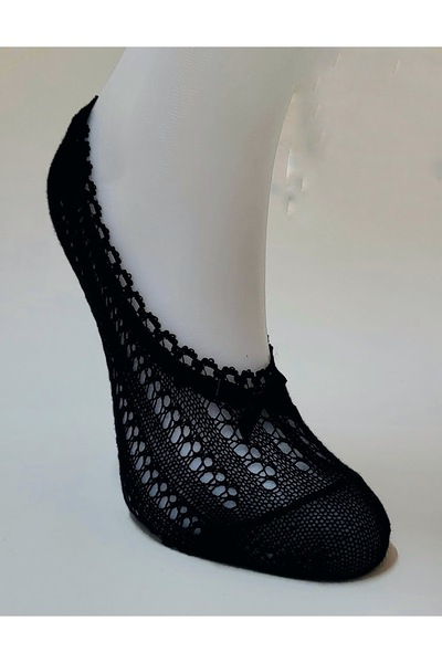 ALYA Women's Mesh Lace 5 Pack Cotton Invisible Ballerina Socks Mixed Color