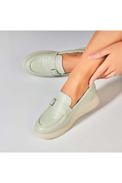 Joana Women's Green Casual Shoes Made of Phoebe Eco-Leather