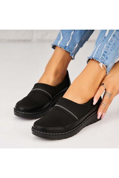 Joana Black women's casual shoes from Textil Pryanti