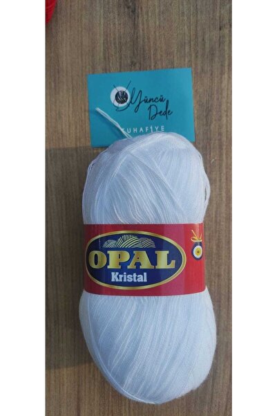 OPAL 5 قطع من الألياف الكريستالية محبوكة يدويًا، أبيض رقم: 150 كيس صابون من ا...