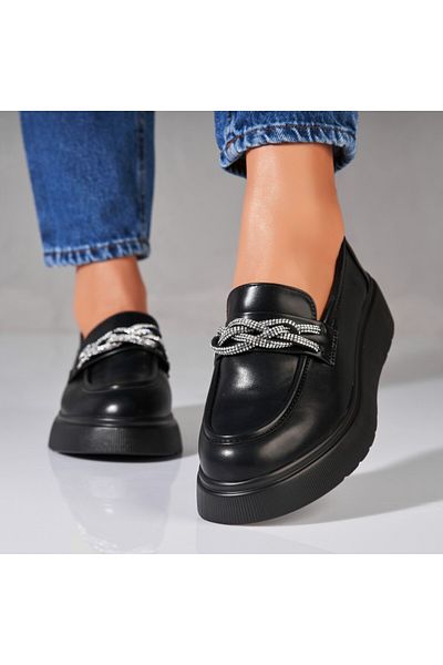 Joana Women's casual shoes in black eco-leather Aylen